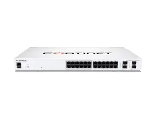 Fortinet FortiSwitch-124F-POE Layer 2 FortiGate switch controller compatible PoE+ switch with 24 GE RJ45 + 4 10G SFP+ ports, 12 port PoE | FS-124F-POE