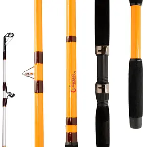 Catfish Pro 7'6" Spinning Fishing Pole - Medium-Heavy Outdoor Fishing Equipment with Glow Tip, S-Glass/E-Glass Blank, Super Grip Handle, Durability, Exceptional Strength & Heavy-Duty Build
