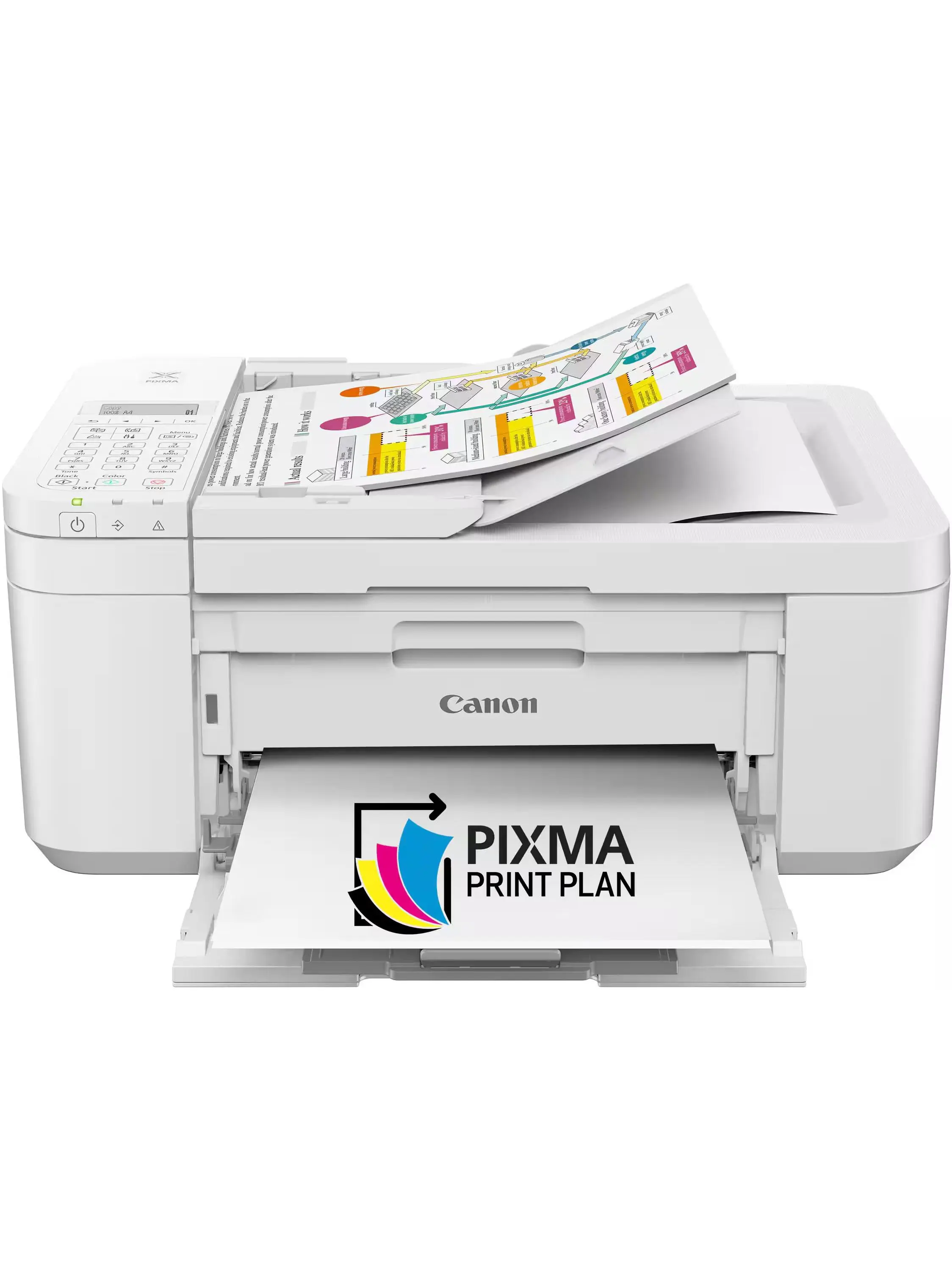 Canon - PIXMA TR4720 Wireless All-In-One Inkjet Printer - White