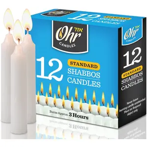 Shabbos Candles - 3 Hour  Time - 12 Pack