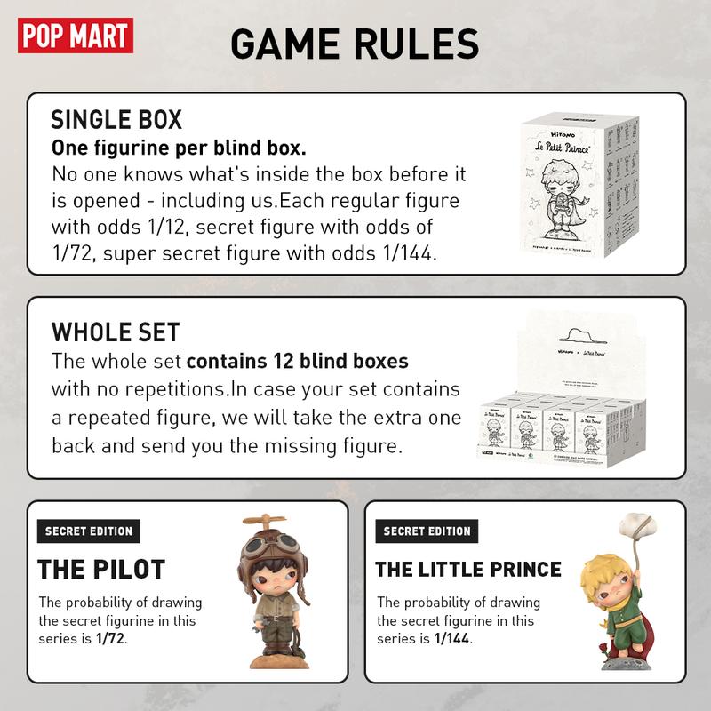 POP MART Hirono×Le Petit Prince Series Figures, Blind Box