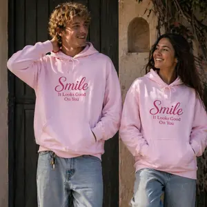 Smile | Wear Your Smile Hoodie (Light Pink)
