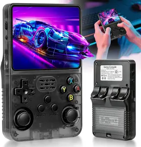 R36S Retro Game Console, Handheld Game Console with 3.5-in IPS HD Screen，Video Game Consoles with 64GB Memory, Ultra-Long Standby Time, Perfect for Travel & Outings, Gift for Adults Teens Kids (Black)