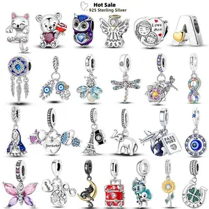 Hot Style 925 Sterling Silver Luminous Firefly Butterfly Boys Balls Cat Sunflower Charms Beads Fit Original Bracelet DIY Jewelry