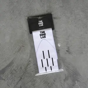 The Dime Lab Dri-Grip Towel - 3"W x 17.5"L - Lightweight Polyester, Moisture Wicking, Silicone Grip - White