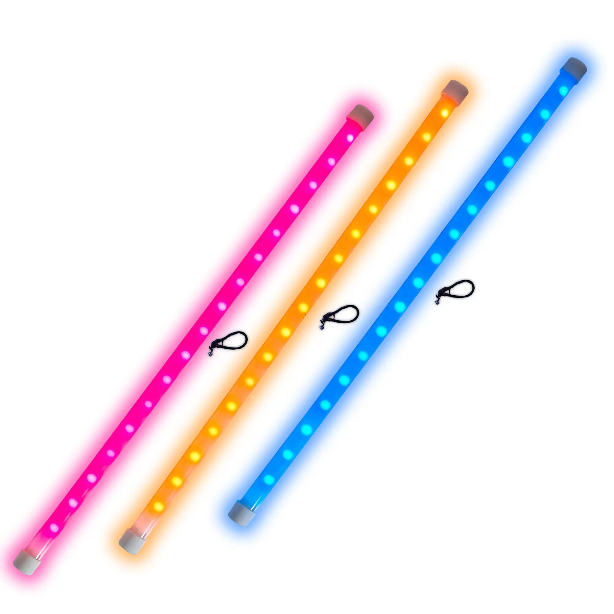 Rechargeable High-Brightness LED Levi Wand, Colorful Lighting Luminous Stick with Batteries for Juggling Flow Art, Stage Carnivals