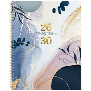 2026-2030 Monthly Custom Calendar - January 2026 to December 2030, 5-Year Monthly Custom Calendar, Yearly Planner, Month Labels, 60-Month Calendar, 13.97 cm x 21.08 cm, 71 Sheets / 142 Pages of Thick Paper, Durable Double Wire Spiral Binding