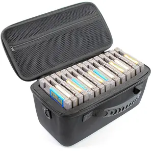 Game Storage Case Compatible with NES – Hard Shell Case Holds 15 Cartridges Upright, Game Holder with Shock-Absorbing Foam, Travel Game Case Organizer