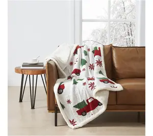 Truly Soft Cozy Tree and Truck Throw