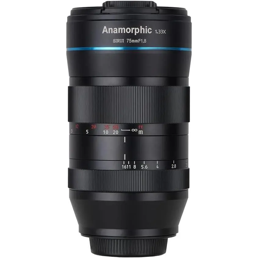 SIRUI 75mm F1.8 1.33X APS-C Anamorphic Lens, Cinema Lens for E/RF/MFT/EF-M/X/Z Mount, Blue Flare