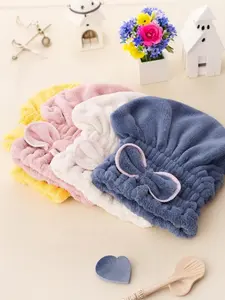 New cute Korean style hair drying cap, absorbent hair towel, shower cap, microfiber coral fleece thickened princess hat, suitable for women with wet hair, a spring declaration.
