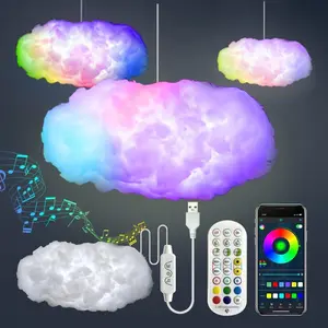 USB Cloud Light ☁️ – RGB Ambient Mood Lamp with Music Sync & Lightning Effects