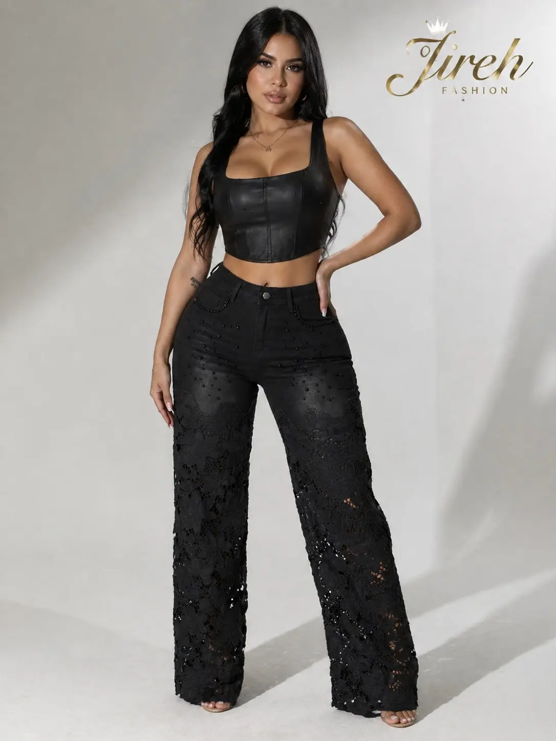 Lace Pearl Jean  Bottom