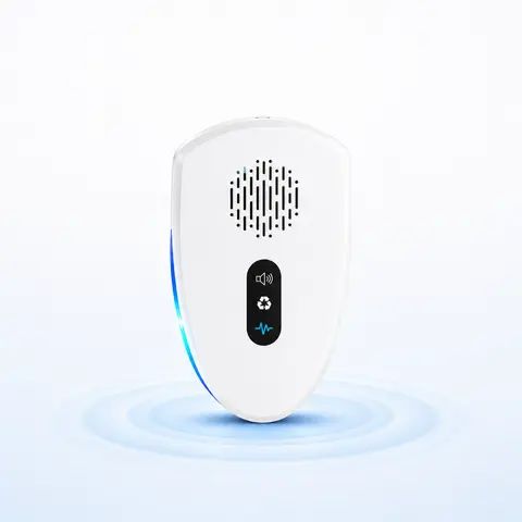 Chemical-Free Ultrasonic Pest Repeller - Plug-In Smart Variable Frequency Household Room Wall Device, Adjustable Night Light, Silent Operation, 160m² Coverage