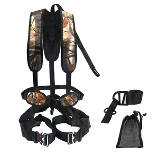 NEWDOAR Camo Hunting Safety Harness Lightweight Full-Body Climbing Gear for Tree Stands & Aerial Work Adjustable Comfortable Durable with Quick Release Buckle and Camo Pattern - Survival Kit