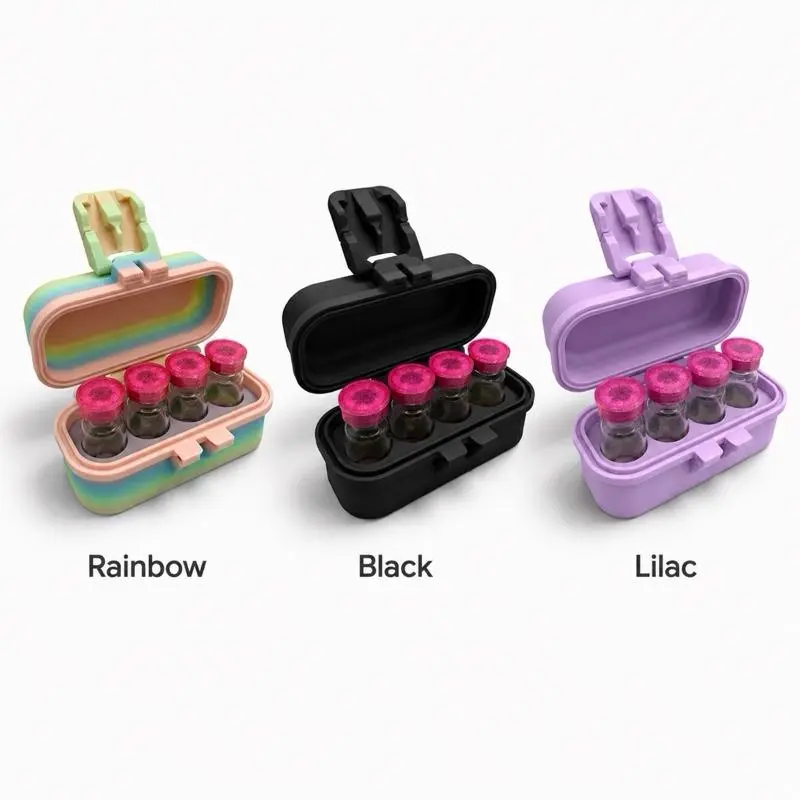 3mL Rainbow Peptide Storage Snapcase Cosmetics Storage Bottles Box Organizer