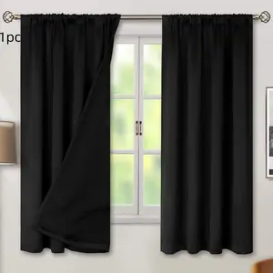 1pc 100% Blackout Curtain, Modern Simple Window Curtain, Window Drapes for Home Living Room Bedroom Study Room, Home Decor, Home Textile