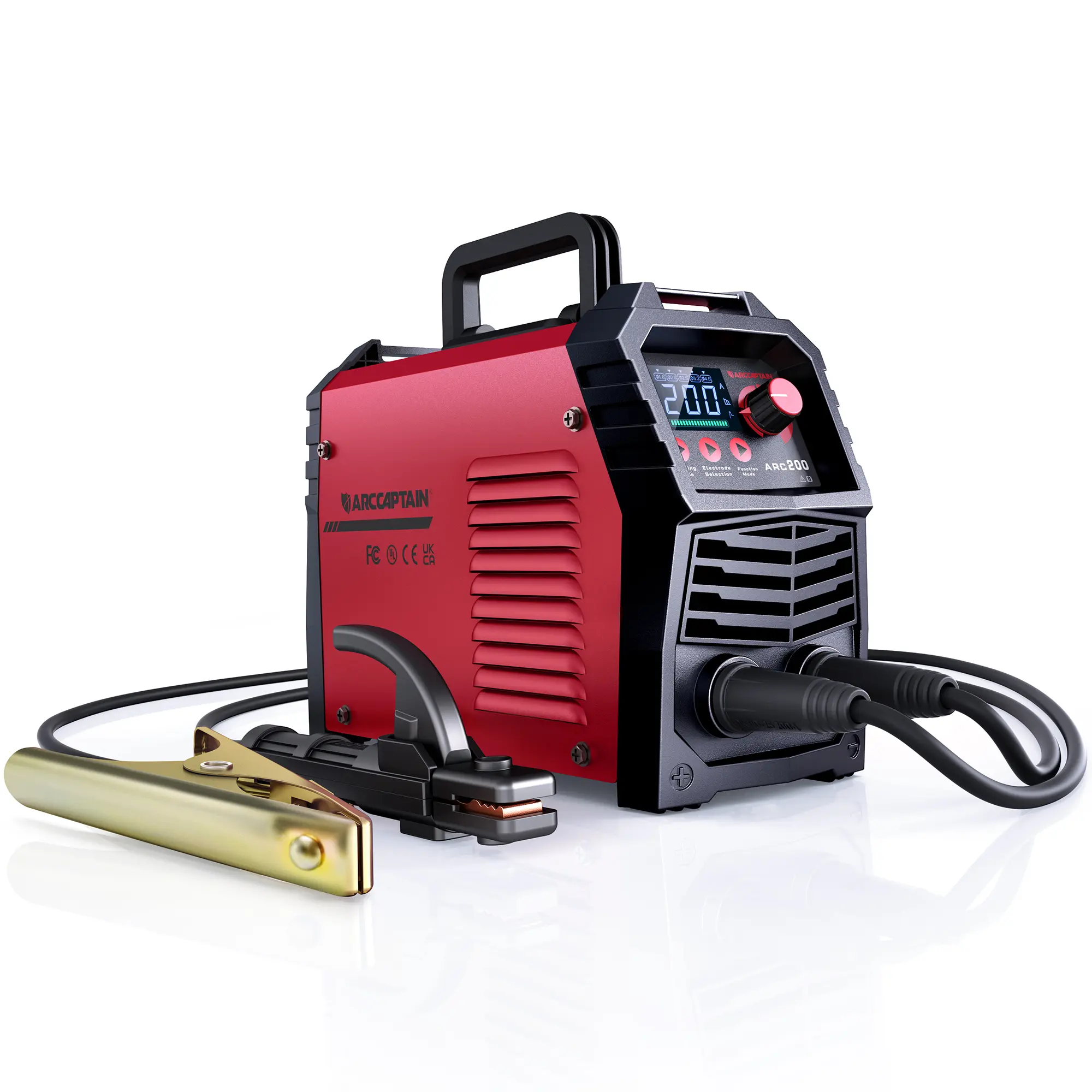 ARCCAPTAIN ARC200 Stick Welder, 200Amp Large LED Display ARC/Lift TIG Welding Machine with Synergic Control, IGBT Inverter 110V/220V Portable MMA Welder Machine with Hot Start, Arc force and Anti-Stick