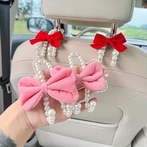 Cute Bowknot Design Car Seat Back Hook, Creative Car Seat Back Hanger, Car Interior Accessories for Women, Car Storage Hook