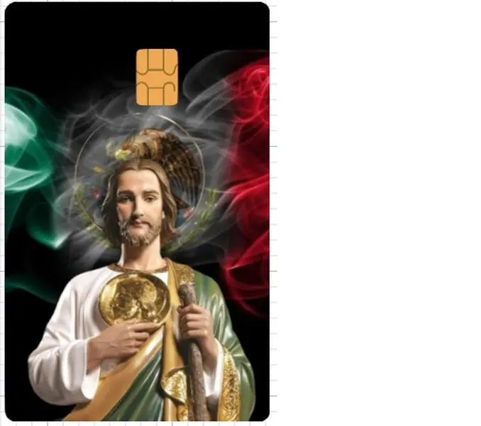 SAN JUDAS TADEO CREDIT DEBIT CARD SKIN STICKER SMALL CHIP