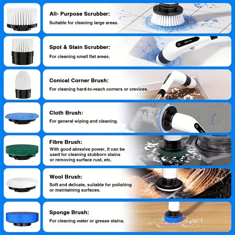 9-in-1 Rechargeable Cordless Electric Spin Scrubber - Adjustable Power, Waterproof Specialty Kitchen Utensil with Interchangeable Tips, Multiple Heads, Kitchen Accessories, Kitchen Cleaning 9-in-1 Rechargeable Cordless Electric Spin Scrubber - Adjustable Power, Waterproof Specialty Kitchen Utensil with Interchangeable Tips, Multiple Heads, Kitchen Accessories, Kitchen Cleaning