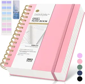 A5 Spiral Notebook Journal,360 Pages College Ruled, Lined Thick Journals for Women Men,100GSM Paper, Spiral Notebooks for Work School 5.5"x8.5"