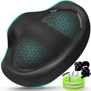 Noseless  Seat Cushion for Men & Women - Extra Padding & Comfort Wide Bicycle Seat,  Comfortable Saddle for Peloton Bikes, Exercise Bikes, Electric Bikes, Cruiser Bikes