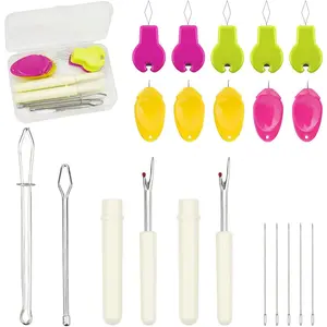 Threader for Hand Sewing & Sewing Machine - 10 Simple  Threaders for Embroidery Floss + 2 Seam Rippers + 2 Drawstring Threaders + 5