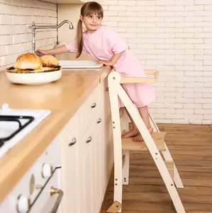 Toddler Standing Tower:Toddler Kitchen Stool Helper,Ideal Toddler Step Stool,Safety Counter Level Learning Toddler Tower for Kitchen and Bathroom