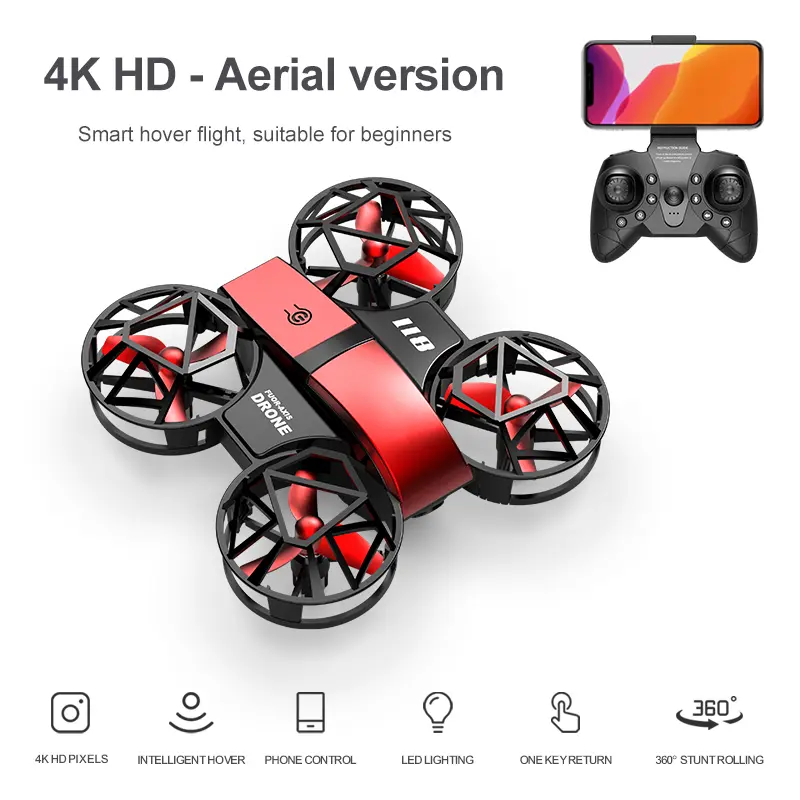 4K high definition aerial camera wifi mini drone remote control aircraft new quadcopter toll children