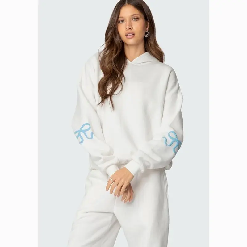 EDIKTED Bonney Bow Detail Hoodie