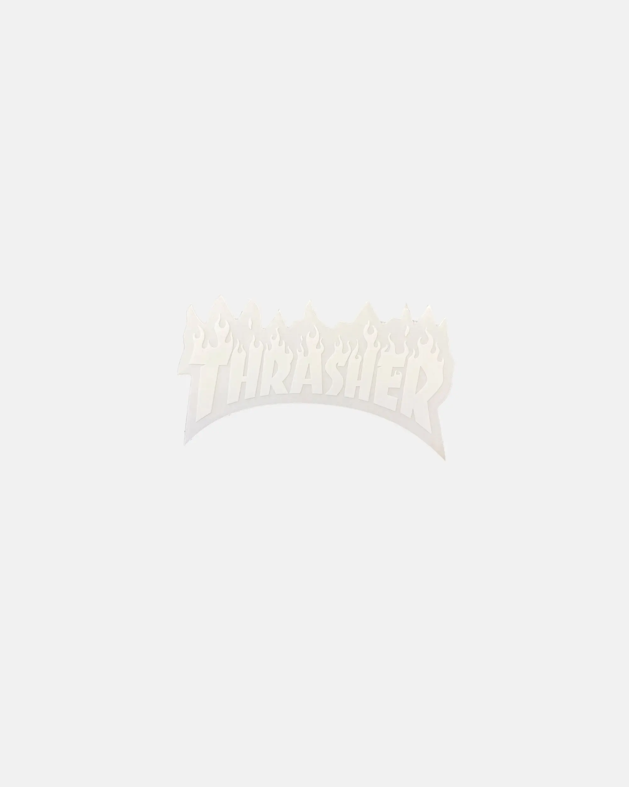 FLAME - DIE CUT STICKER - WHITE