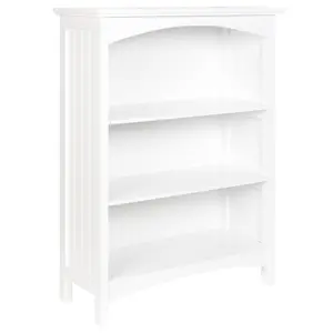 eHemco 3 Tier Storage Shelf Bookcase with 2 Arched Supports, 40 Inches Height