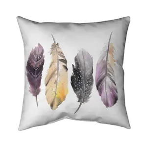 360 Stand 5541-1616-AN335 16x16 in. Purple Bohemian Animal Print Pillow - Soft Texture, Polyester Fill, Home Decor Accent Pillow