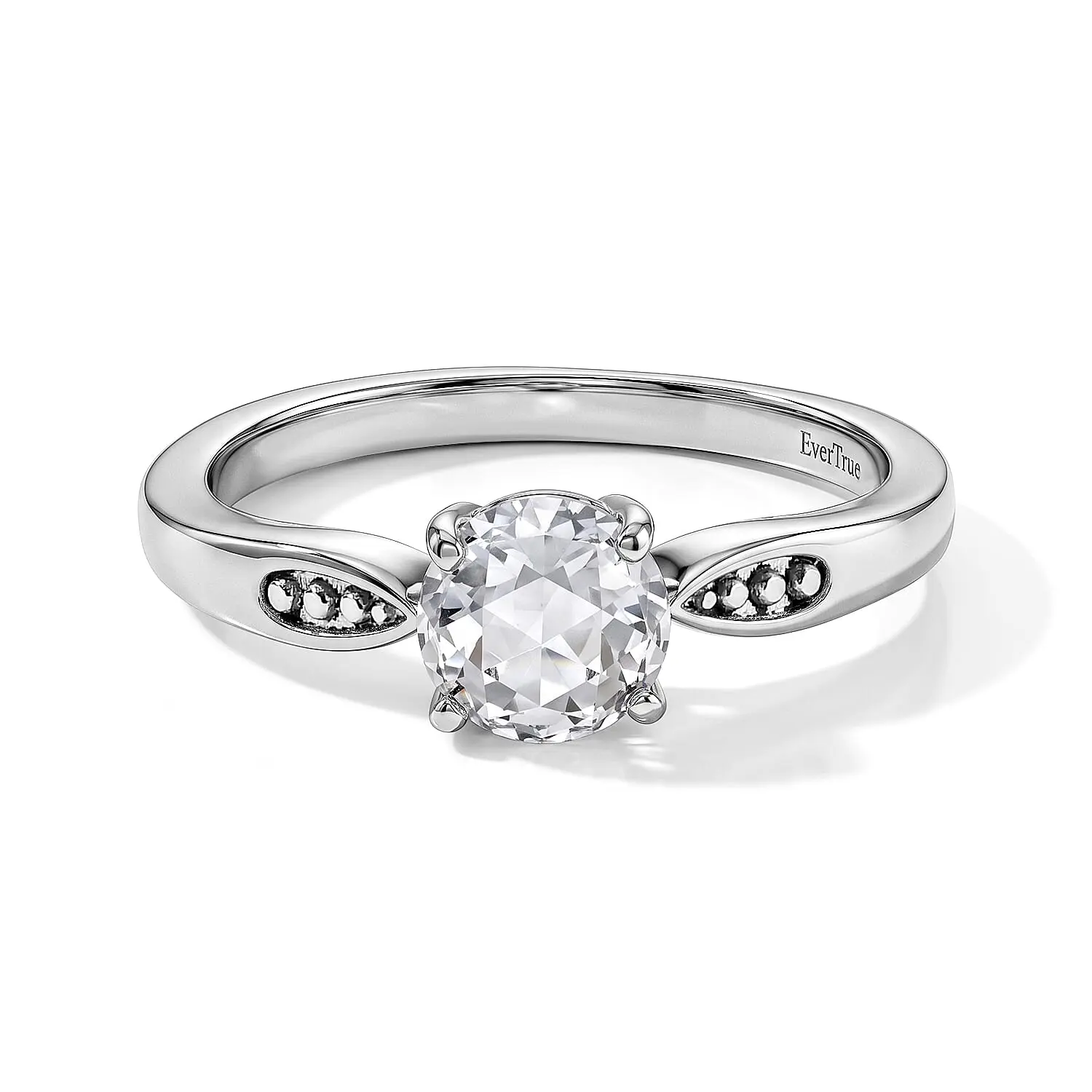 EverTrue Simulated Diamond Solitaire Ring in Stainless Steel (Size 10.0) 1.80 ctw