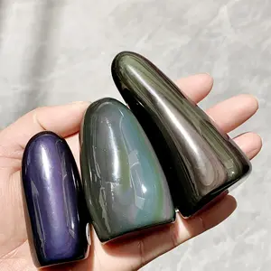 Rainbow Obsidian Free Form Crystal Quartz Stone Home Decoration Minerals Reiki Craft  Energy Healing Gem