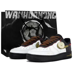 Nike Air Force 1 Low-Top Sneakers with Chinese Mythology and Gaming Themes, Unisex, Slip-Resistant and Durable Trending Shoes, House White Official Shoes to Get / Maison Mihara