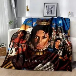 Michael Jackson High Quality Flannel Blanket - Premium Flannel Material Super Soft Comfortable Throw for Travel Bedding Couch Hiking Bed, Perfect Gift for Mother’s Day, Valentine’s Day, Birthday, Christmas, Pop Music Fans tiktokshopspringglowup