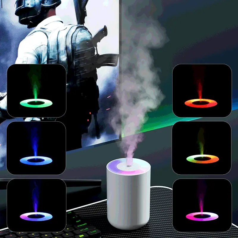 Mini USB Air Humidifier, USB Powered Humidifier, Car Aromatherapy Diffuser, Fragrance Aroma Humidifier, Portable Colorful Mist Maker for Office & Bedroom Desk Use, Aromatherapy Machine, Aroma Diffuser Humidifiers, Scent Humidifier