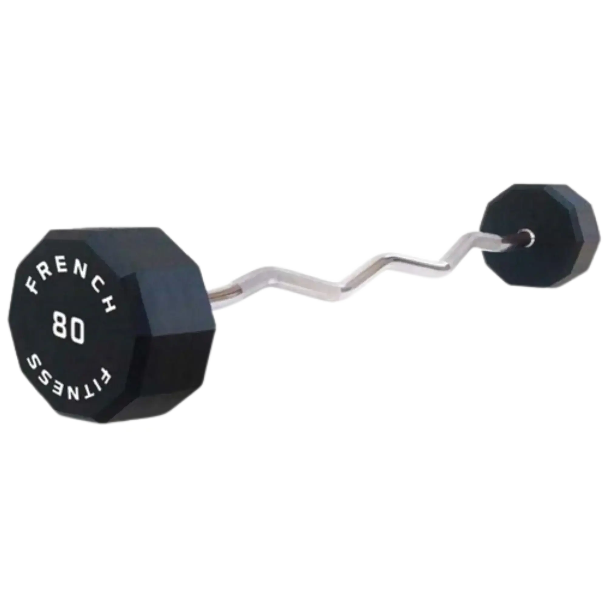French Fitness Straight Urethane Barbell, 80 lbs Fixed Weight - Built-to-Last and Virtually Maintenance-Free Construction, Single, Curl