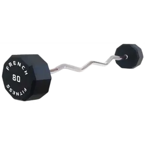 French Fitness EZ Curl Urethane Barbell 80 lbs - Single (New)