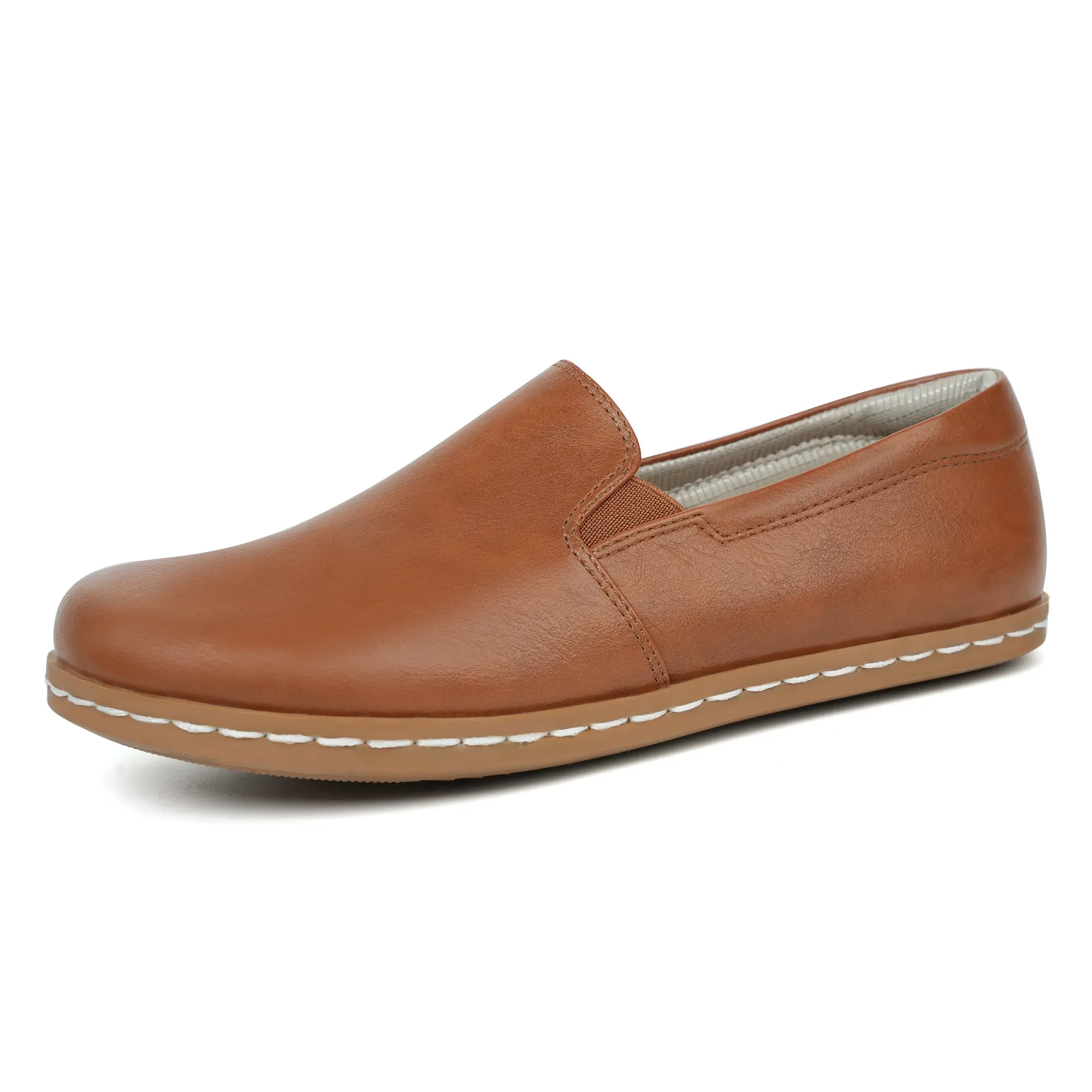 Ortho+rest Women's Barefoot Style Loafers Shoes - Pull-On Slip, Classic Slip-On, Non-Eyelet, Flat, Closed Round Toe Walking Footwear, Walking Shoes, Classic Slip-On Loafers