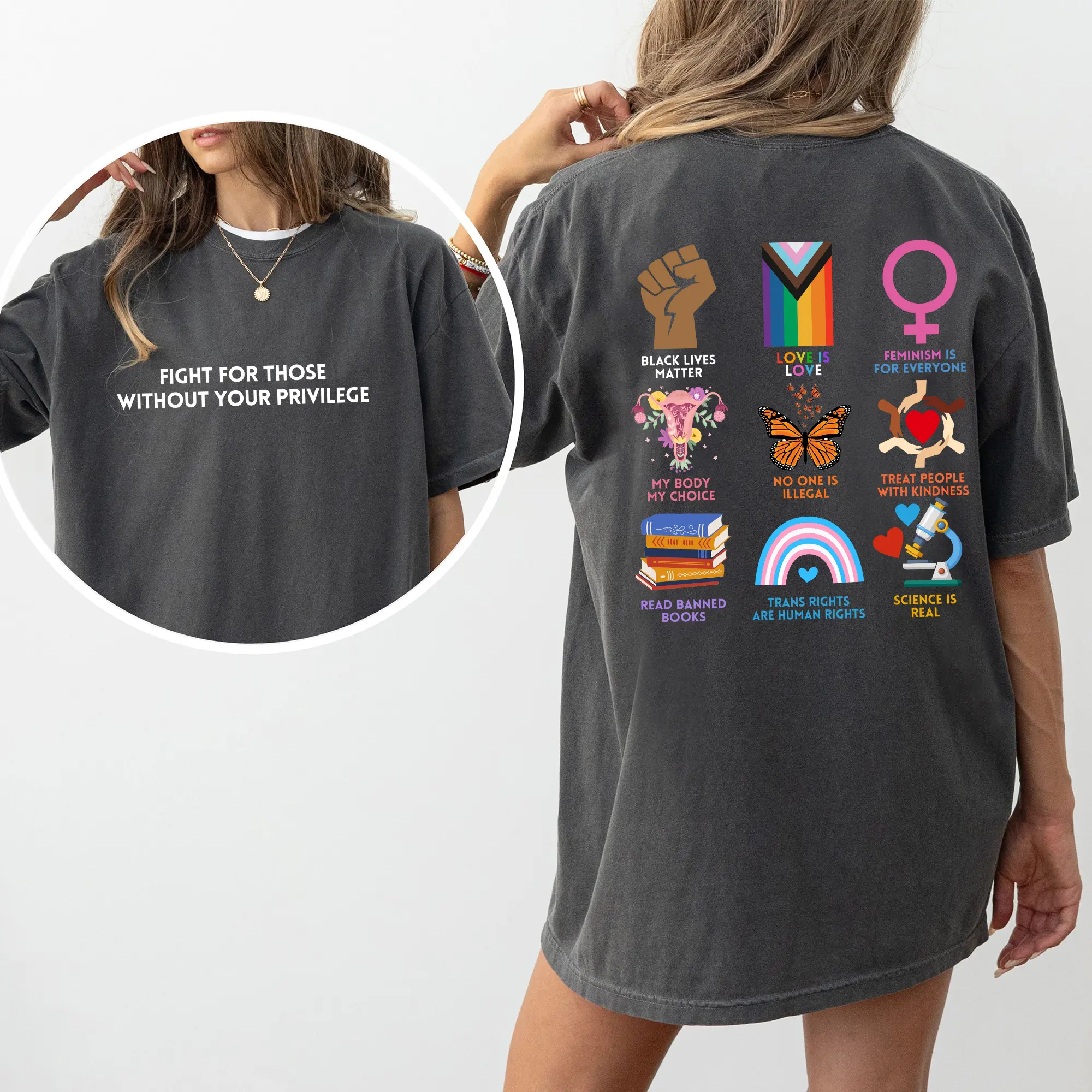 ChicCotton Social Justice Comfort Colors Shirt, Fight For Those Without Your Privilege T-shirt, Equality Activist Graphic Tee, Human Rights Clothing