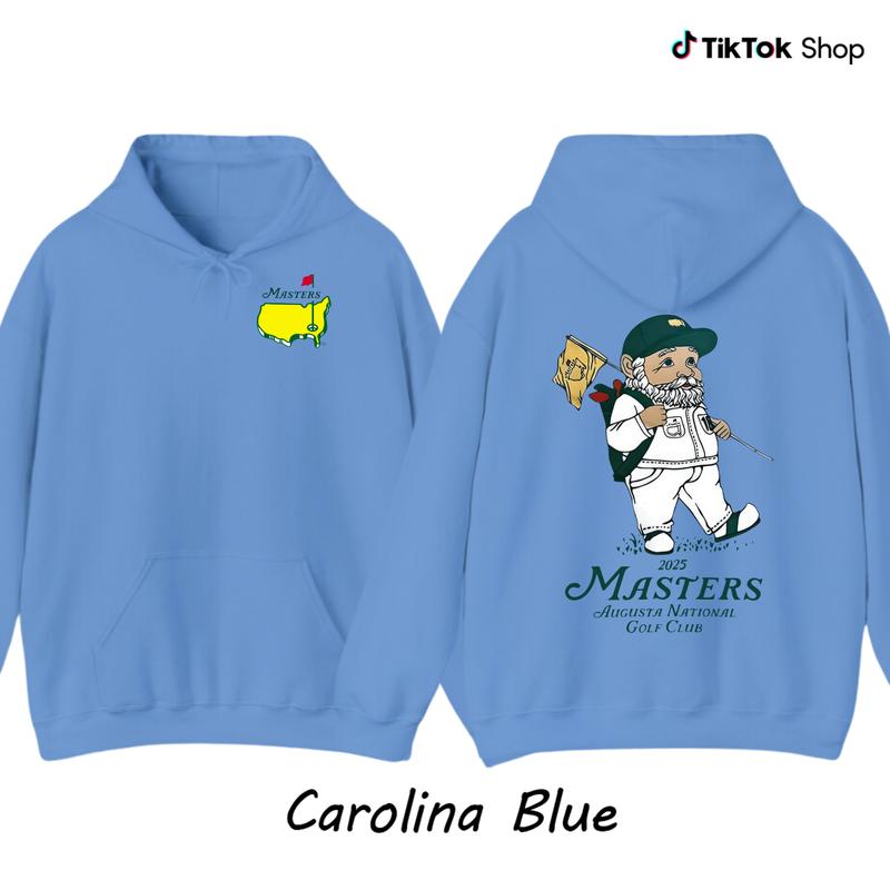Masters 2025 Augusta National Golf Club Hoodie For Men For Women, Funny Gnome Graphic Pullover, Premium Cotton Fleece, Unisex Sportswear Gift