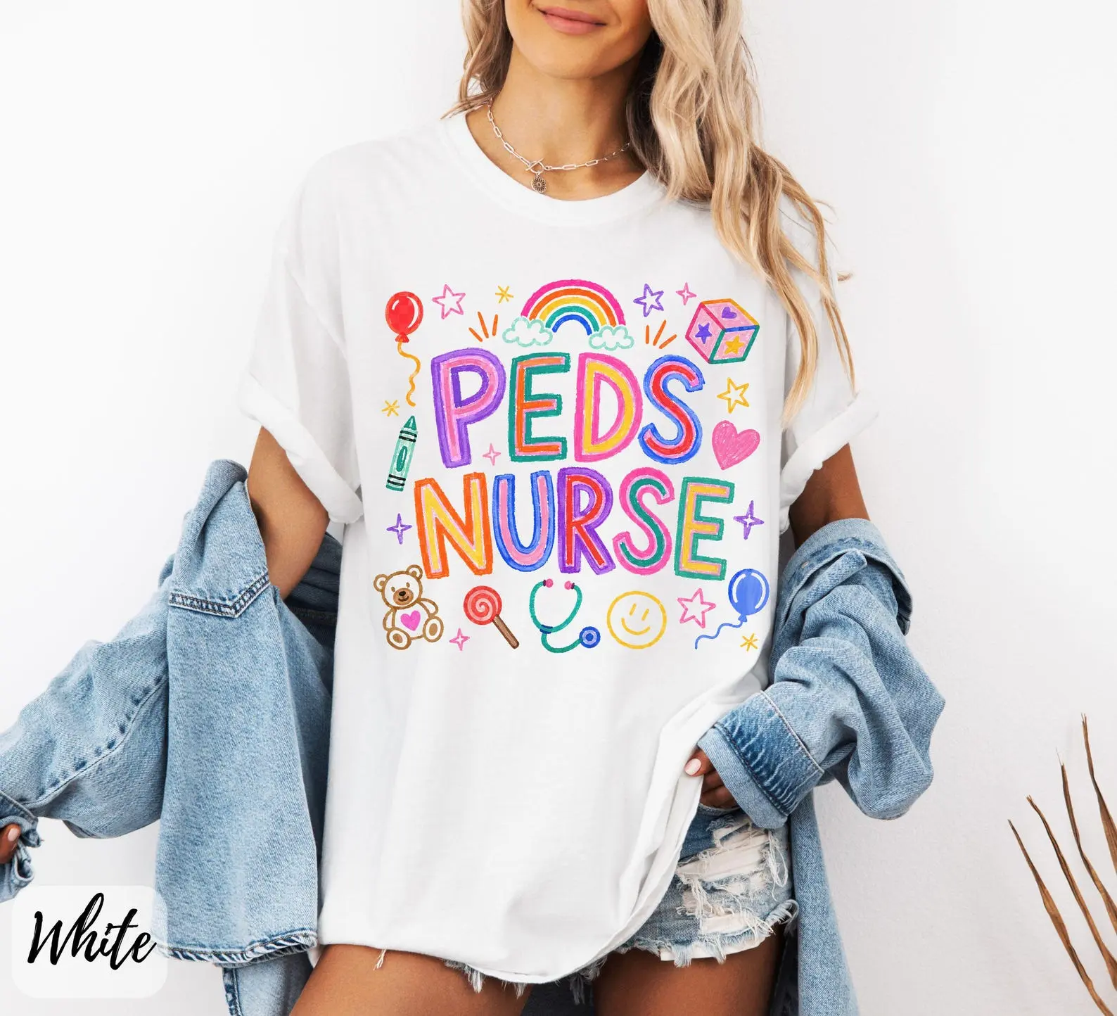 Peds Nurse T-shirt, Comfort Colors Pediatric Nurse TShirt, Pediatric Crew Shirt, Nurse Appreciation Gift for PEDS Nurse