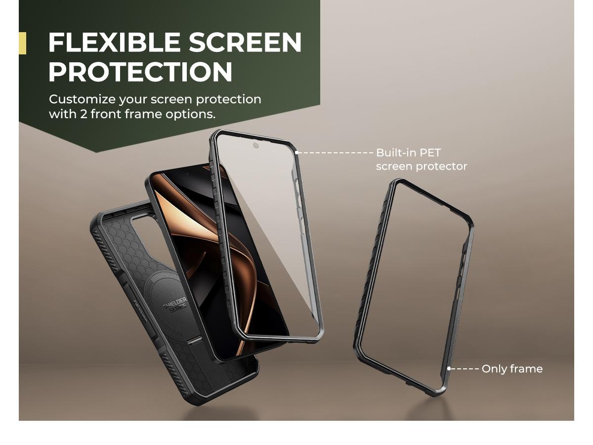 Dexnor for Samsung Galaxy S25/S25 Plus/S25 Ultra Case with Camera Cover & Adjustable Kickstand & Built-in Screen Protector, Magnetic Rugged Shockproof Bumper Cases Heavy-Duty Protective Cover (2025)