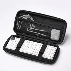 Hard Travel Organizer Case for Compact 40% Keyboard,Computer 40 Key/Wired Keyboard Case Protective Box Bag,Grey