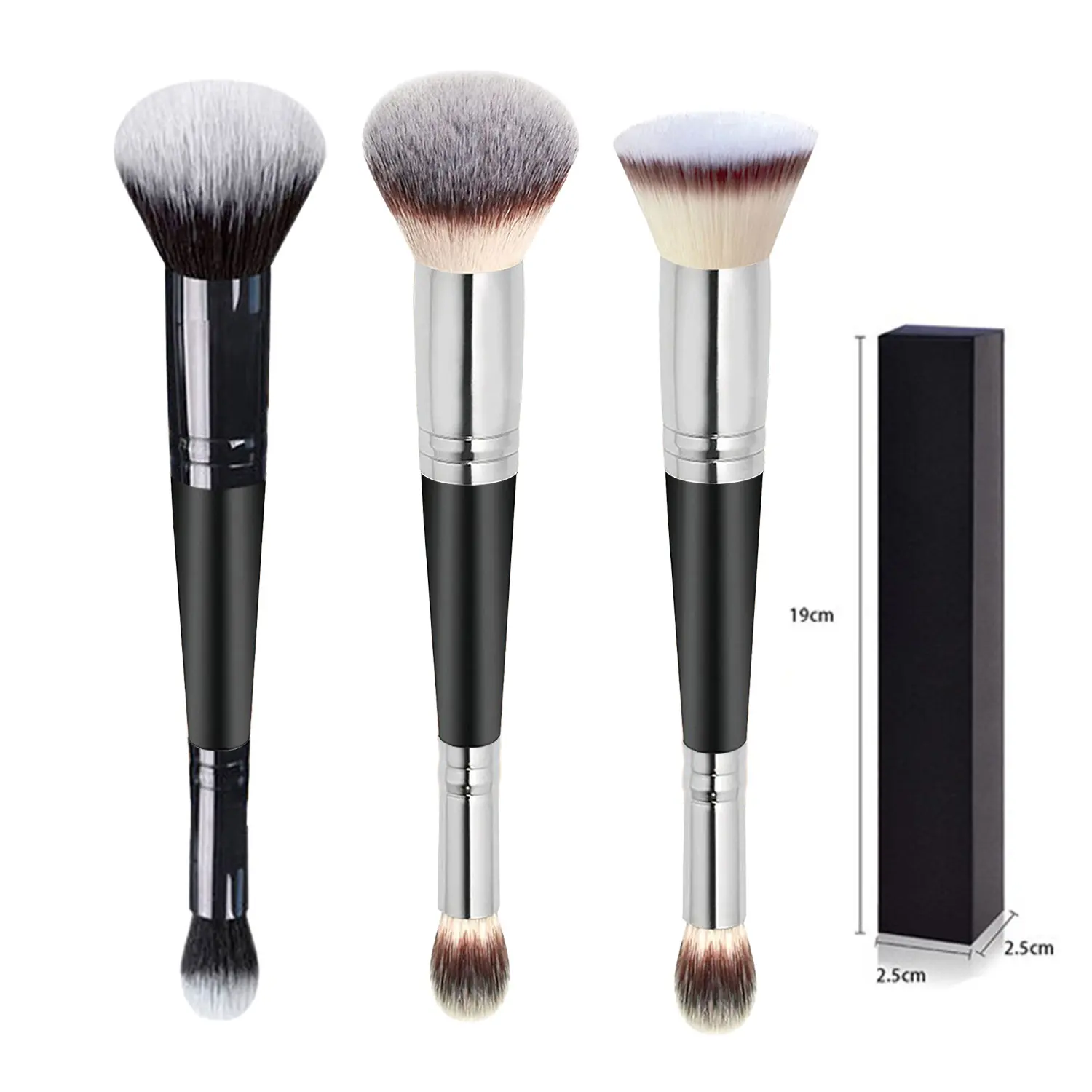 Double-ended foundation brush, concealer brush, soft-bristled makeup brush, loose powder brush, blush brush, beauty tool Double-ended foundation brush, concealer brush, soft-bristled makeup brush, loose powder brush, blush brush, beauty tool