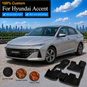 Pu Leather Car Floor Mats Suitable for Hyundai Accent 2005-2011.Hyundai Accent 2011-2018.Hyundai Kona Hybrid 2017-2023 Hybrid.Hyundai Kona 2023-2025.Left Hand Drive or Right Hand Drive 2014 2015 2016 2017 2018 2019 2020 2021 2022 2023 2024 2025 2026