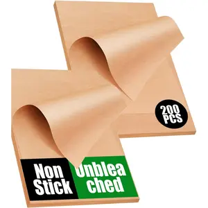 200 PCS Unbleached Parchment Paper Sheets for Baking 12x16 Inches, Non-Stick and Non-Toxic Pre-cut Parchment Sheets for Oven, Cooking, Grilling, Air Fryer and Steaming - Fit for Half Sheet Pans